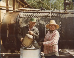 Grandma and Grandpa Scepka stilling mint the year I was born into our farming family.